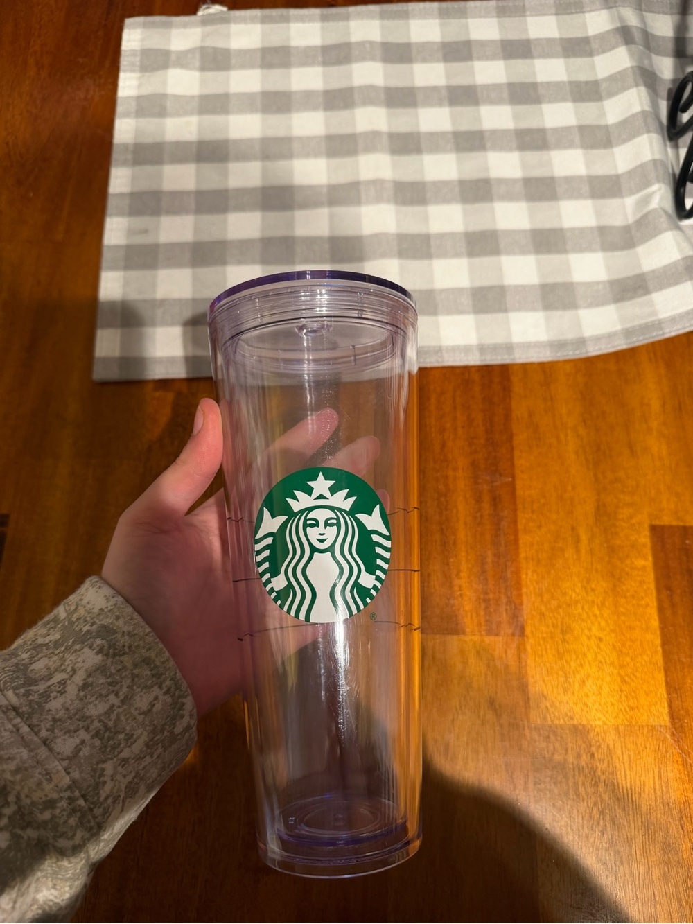 Starbucks Clear Plastic Tumbler with Lid